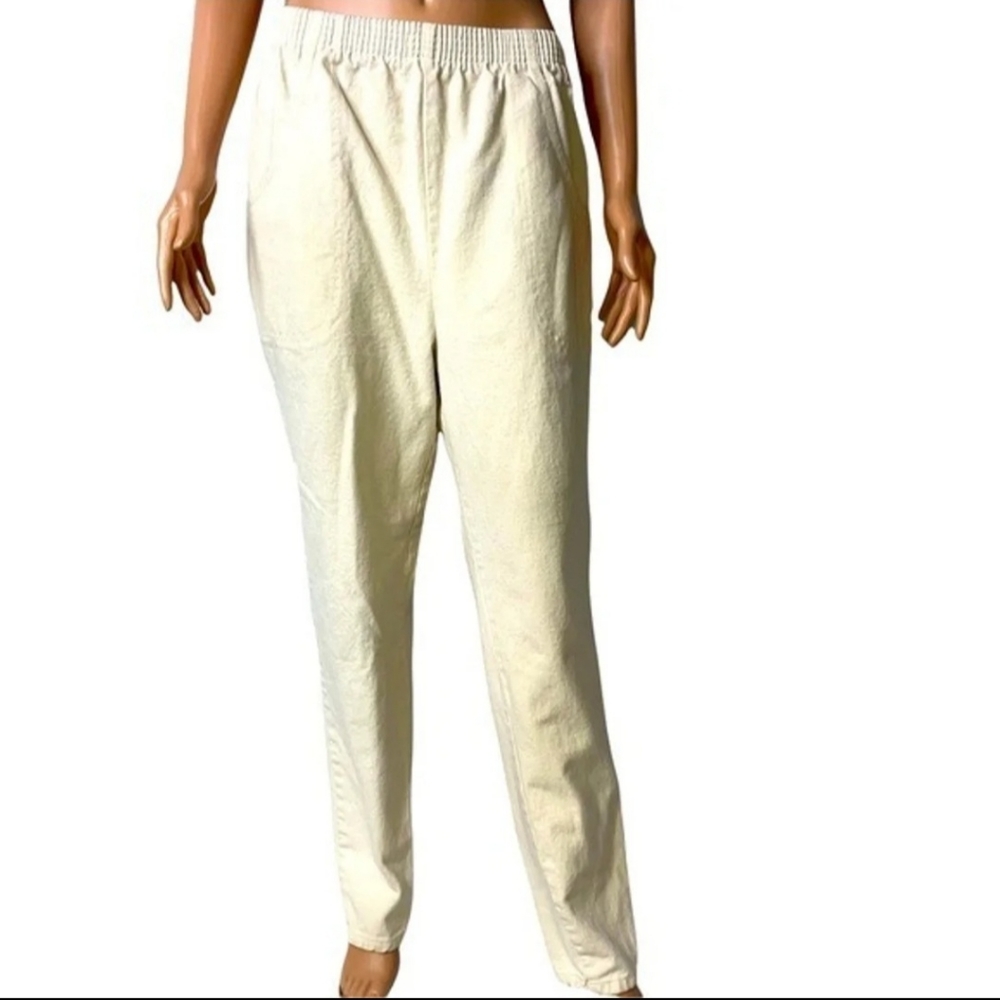 Cascade Blues WHITE PANTS Elastic Band Size 8 Avg - Picture 7 of 8